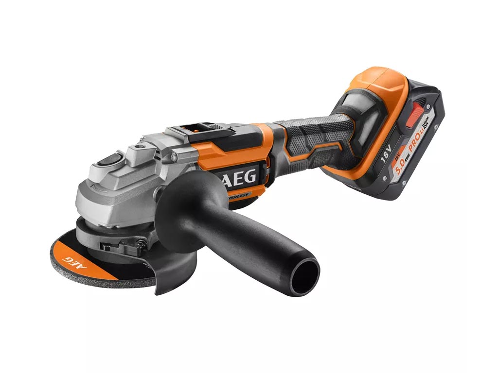 AKU úhlová bruska AEG BEWS 18-125BL-502C