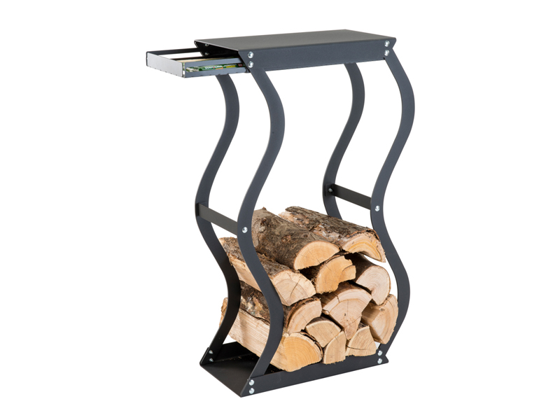 CafDesign Zásobník na dřevo Zigzag se zásuvkou