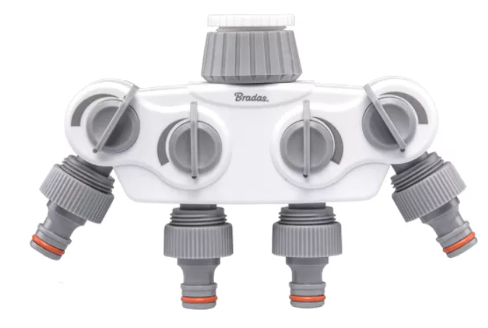 Čtyřcestný rozdělovač s připojovacím šroubením