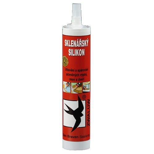 Den Braven silikon sklenářský 310ml TRANS.