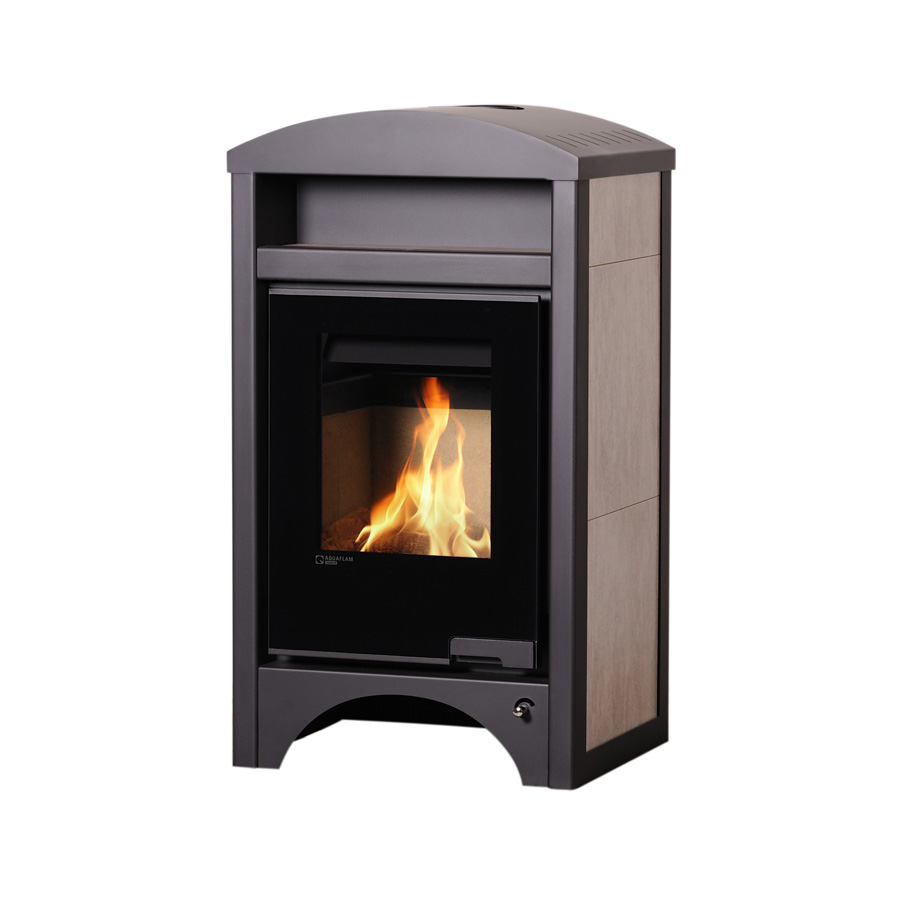 Kamna s výměníkem AQUAFLAM VARIO BARMA 11/5kW dlažba Bělený Dub