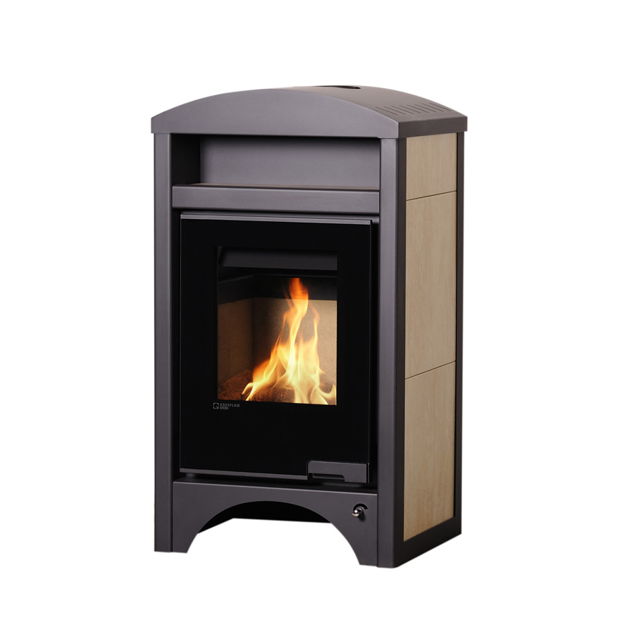 Kamna s výměníkem AQUAFLAM VARIO BARMA 11/5kW dlažba Javor