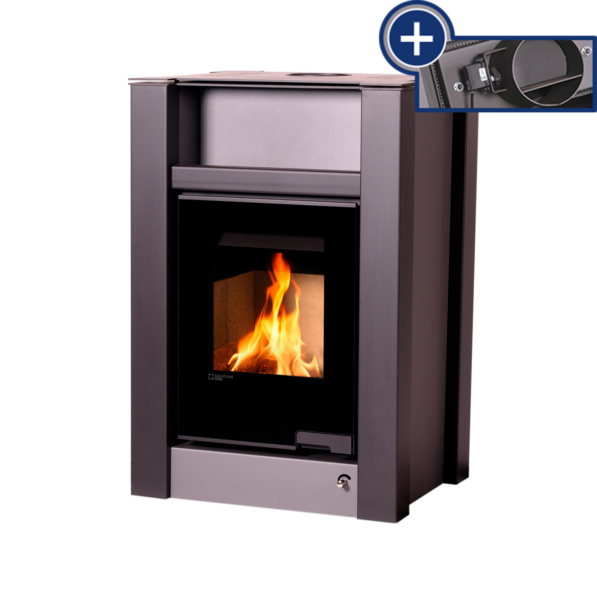 Kamna s výměníkem AQUAFLAM VARIO LEND 11/5kW šedá