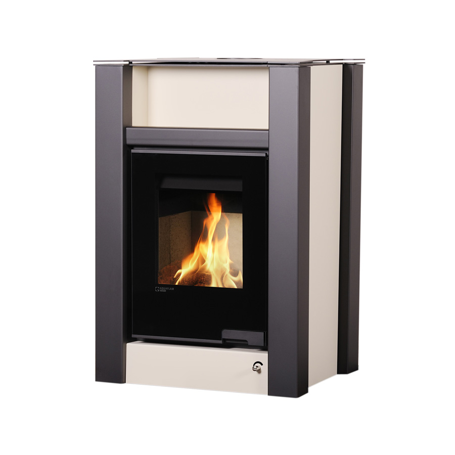 Kamna s výměníkem AQUAFLAM VARIO LEND 11/7kW krémová