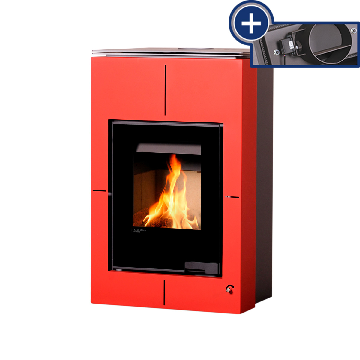 Kamna s výměníkem AQUAFLAM VARIO SAPORO 11/5kW červená