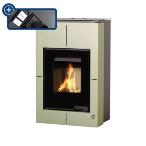 Kamna s výměníkem AQUAFLAM VARIO SAPORO 11/5kW olivová