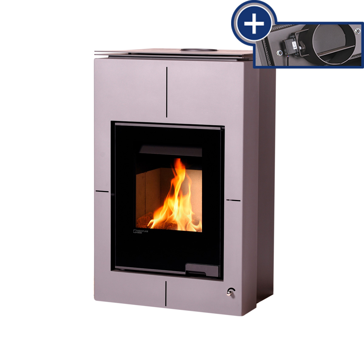 Kamna s výměníkem AQUAFLAM VARIO SAPORO 11/5kW šedá