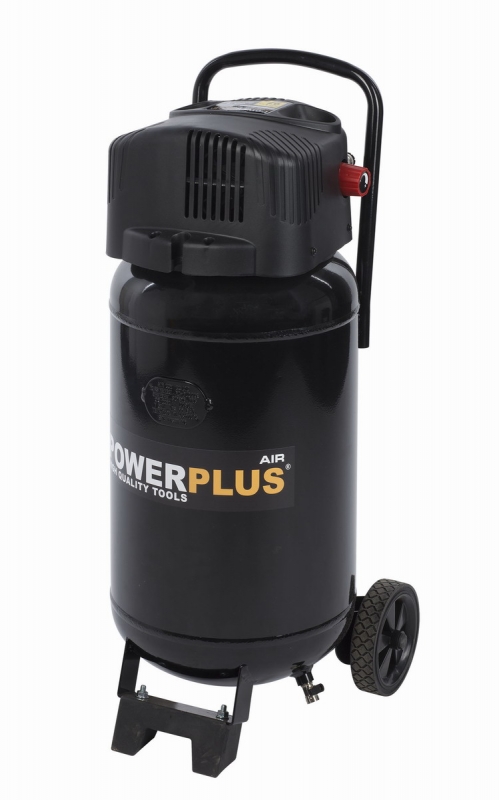Kompresor POWERPLUS 1100W 50L + 9 ks přísl. bezolejový
