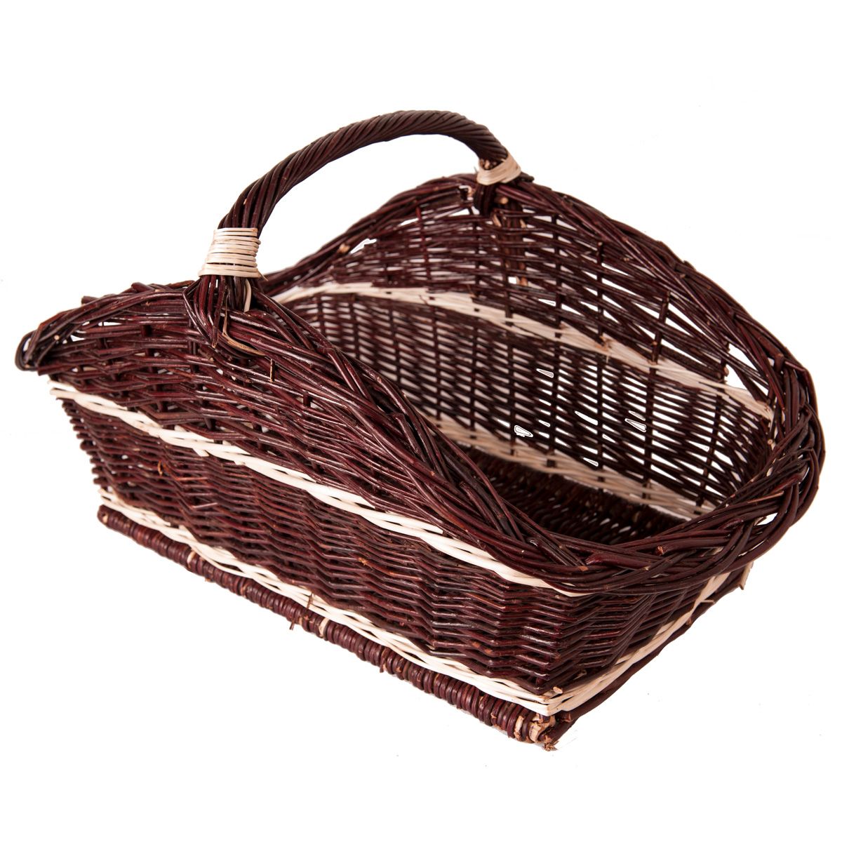 Koš na dřevo proutěný rovný