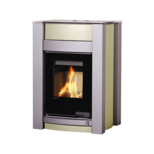 Krbová kamna AQUAFLAM VARIO KALMAR 11kW olivová (teplovzdušná verze)