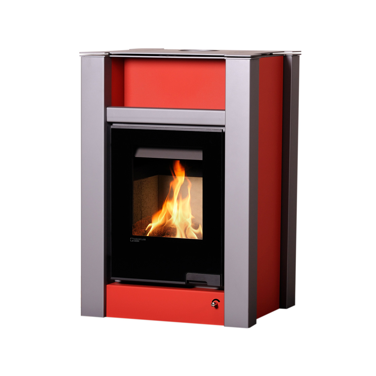 Krbová kamna AQUAFLAM VARIO LEND 11kW červená (teplovzdušná verze)