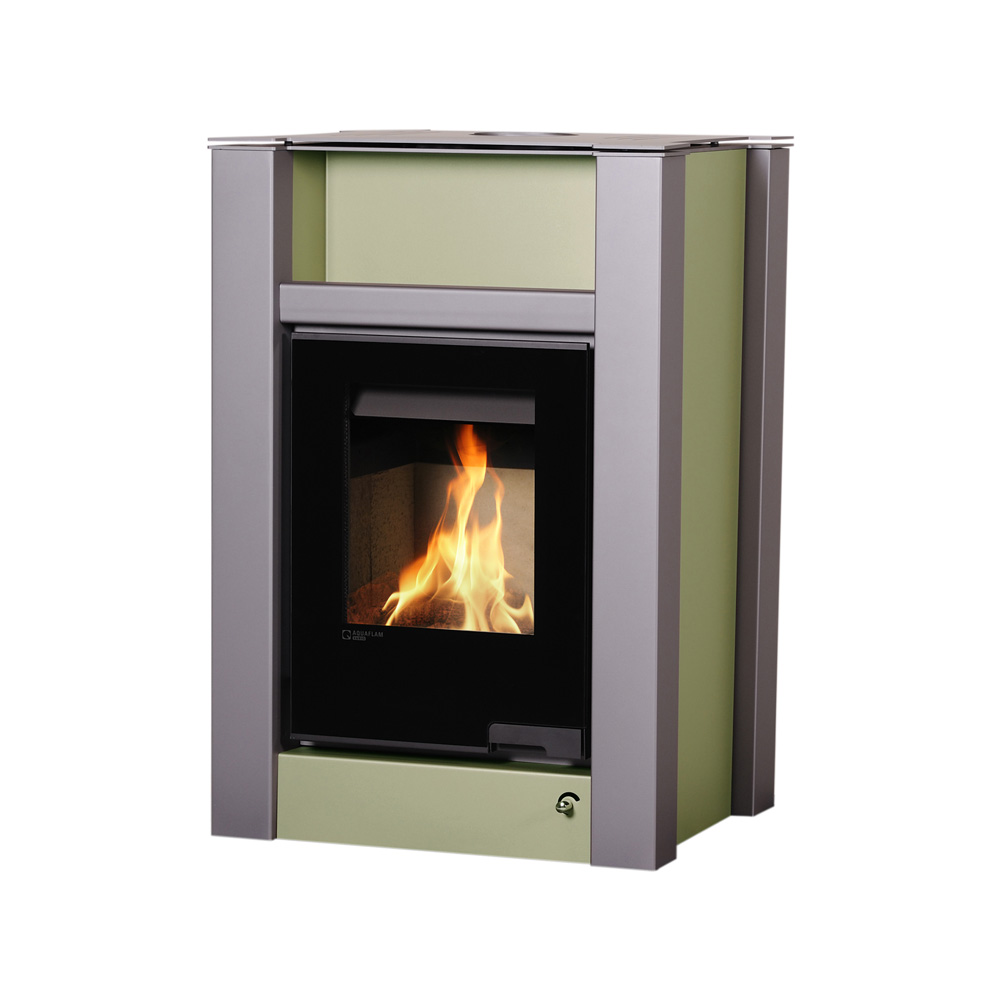 Krbová kamna s výměníkem AQUAFLAM VARIO LEND 11/5kW olivová