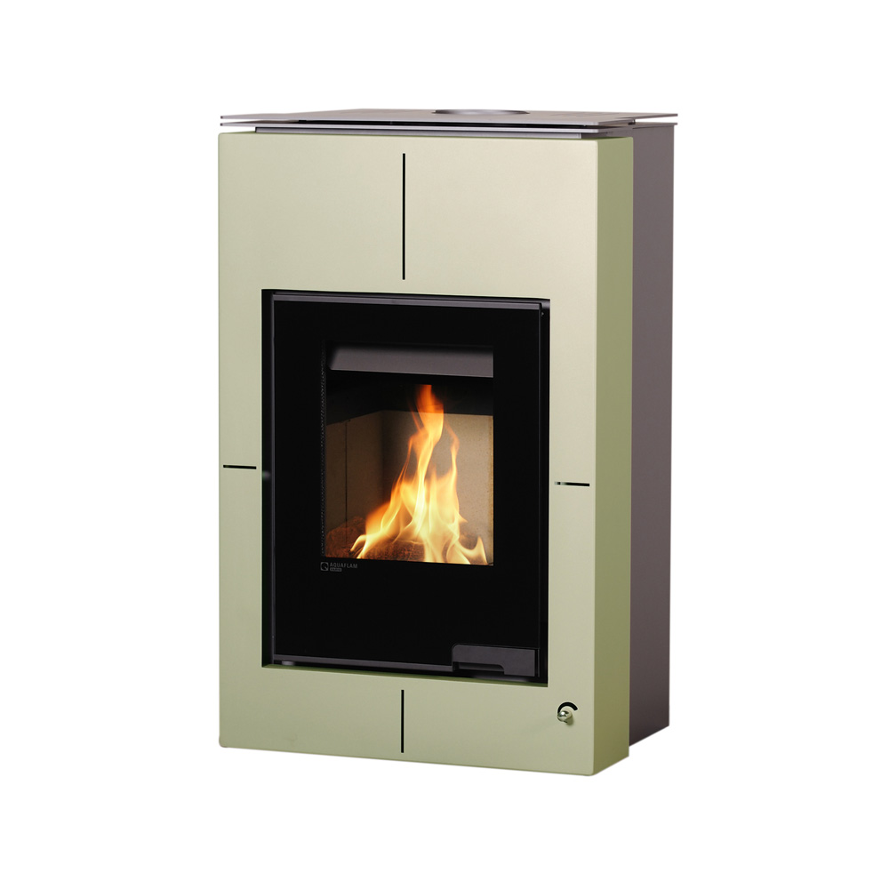 Krbová kamna s výměníkem AQUAFLAM VARIO SAPORO 11/7kW olivová