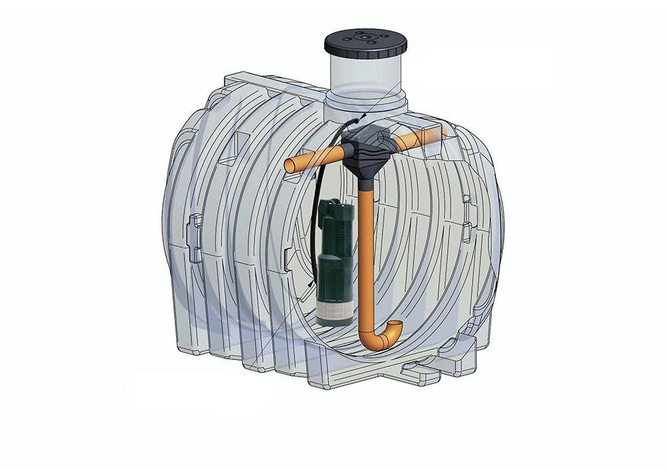 Plastová nádrž na vodu IVAR ELCU 3000 l - KOMPLET Objem: 3 000 l