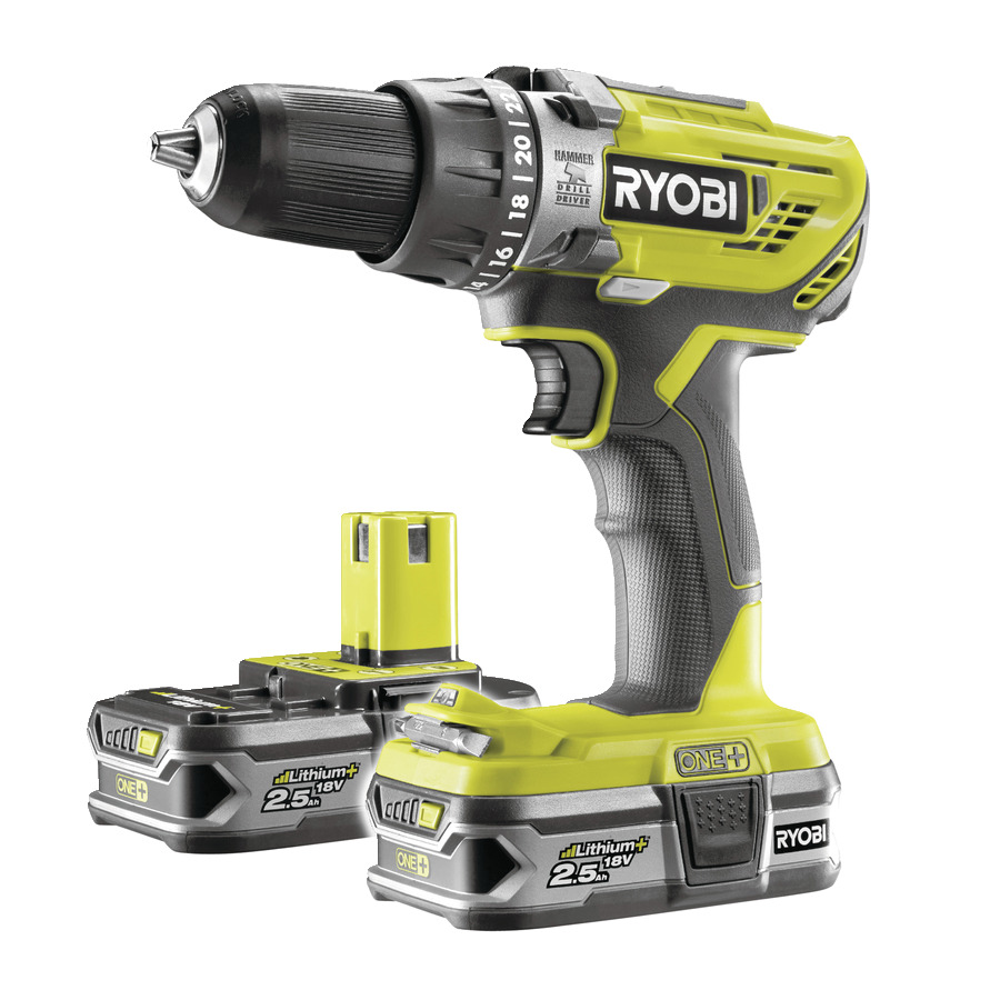 Příklepová vrtačka RYOBI R18PD3-225S 18V + akumulátor + nabíječka