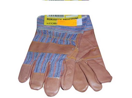 Rukavice ROBIN tkanina/hovězina