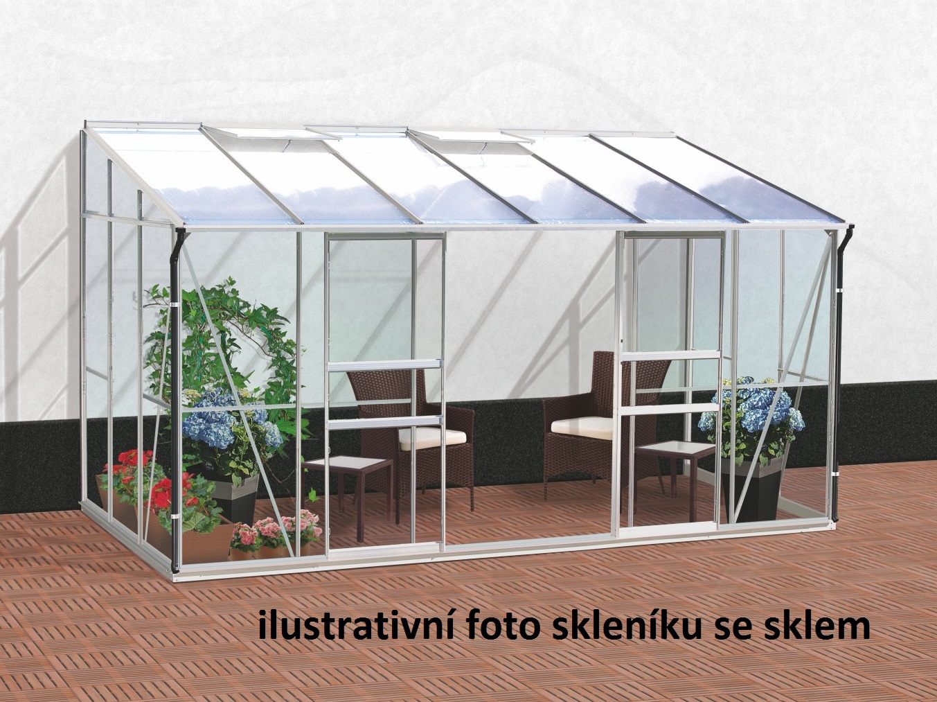 Skleník VITAVIA IDA 7800 PC 6 mm stříbrný Sleva 3 % za registraci na RedEd.cz