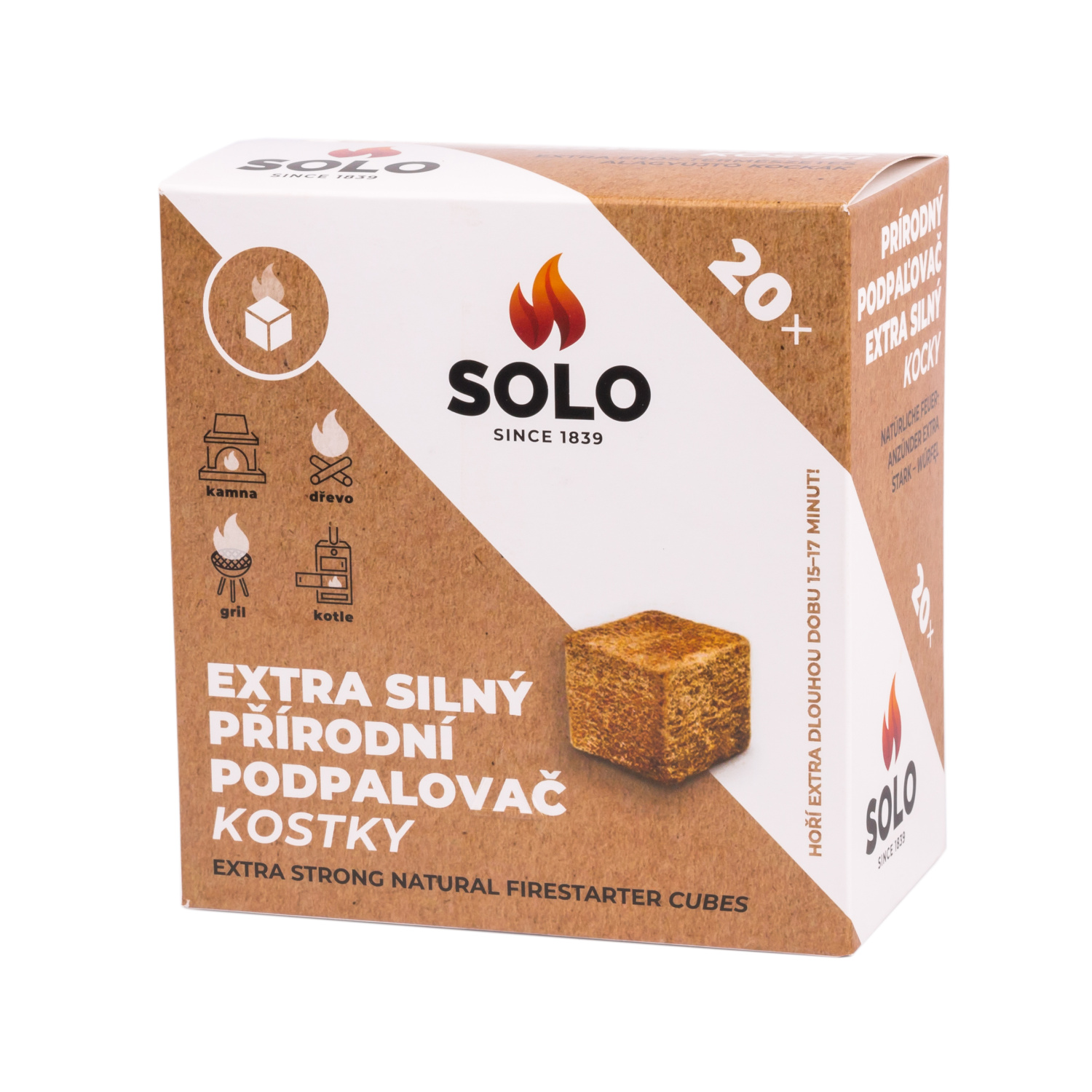 Solo Sušice Solo Podpalovač Extra silný kostky 20 ks