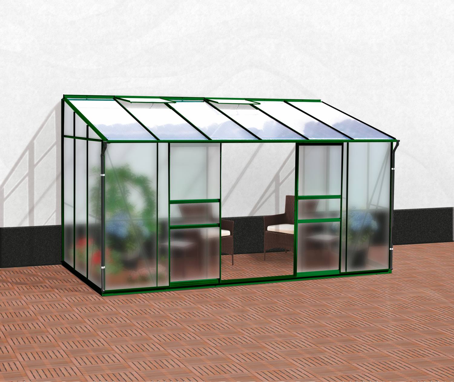 VITAVIA GARDEN VITAVIA IDA 7800 matné sklo 4 mm + PC 6 mm zelený Sleva 3 % za registraci na RedEd.cz