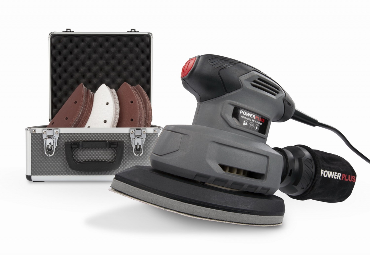 Vibrační mini delta bruska POWERPLUS 140 W SET