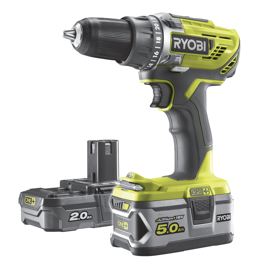 Vrtačka/šroubovák RYOBI R18DD3-252S 18V + akumulátor + nabíječka