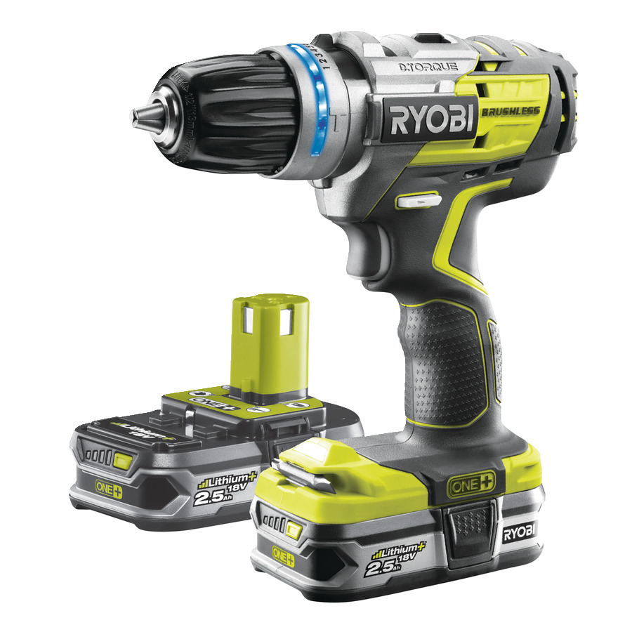 Vrtačka/šroubovák RYOBI R18PDBL-225S 18V + akumulátor + nabíječka