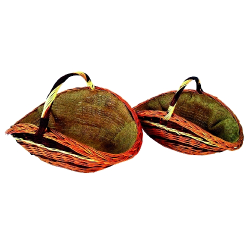 Koš krbový POVROZKOVÝ světlý(obšitý jutou) set 58x35x37