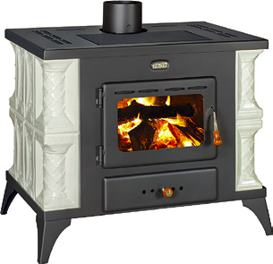 Kachlová krbová kamna PRITY K1 RK bílá