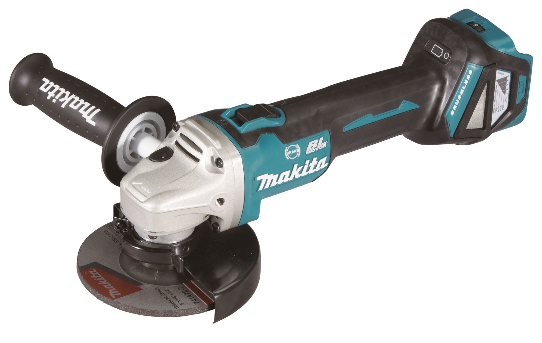 MAKITA AKU úhlová bruska 125mm s regulací a AWS Li-ion LXT 18V