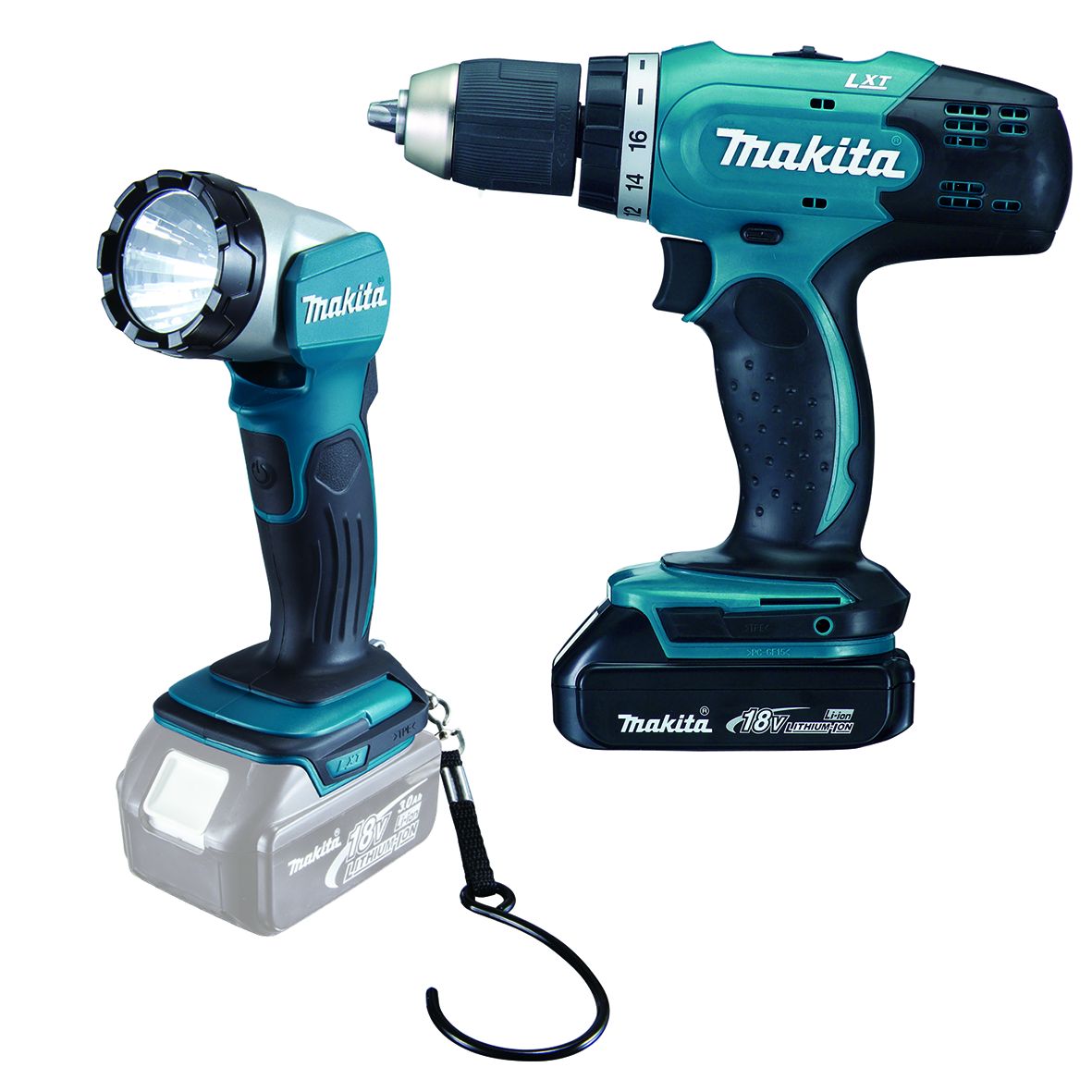 MAKITA AKU vrtací šroubovák se svítilnou Li-ion LXT 18V/1